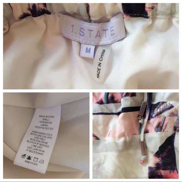 1 STATE PALM TREE PRINT A LINE SKIRT MEDIUM - Picture 4 of 8